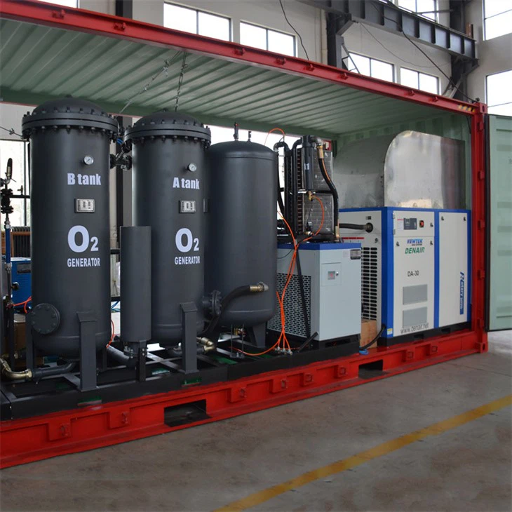 Konténeres oxigén üzem